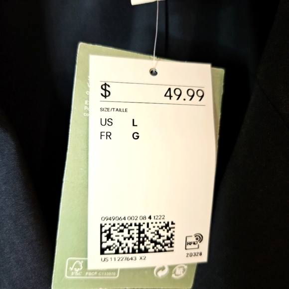 H&M Oversized Jacket Dark Grey Sz L - Picture 2 of 10